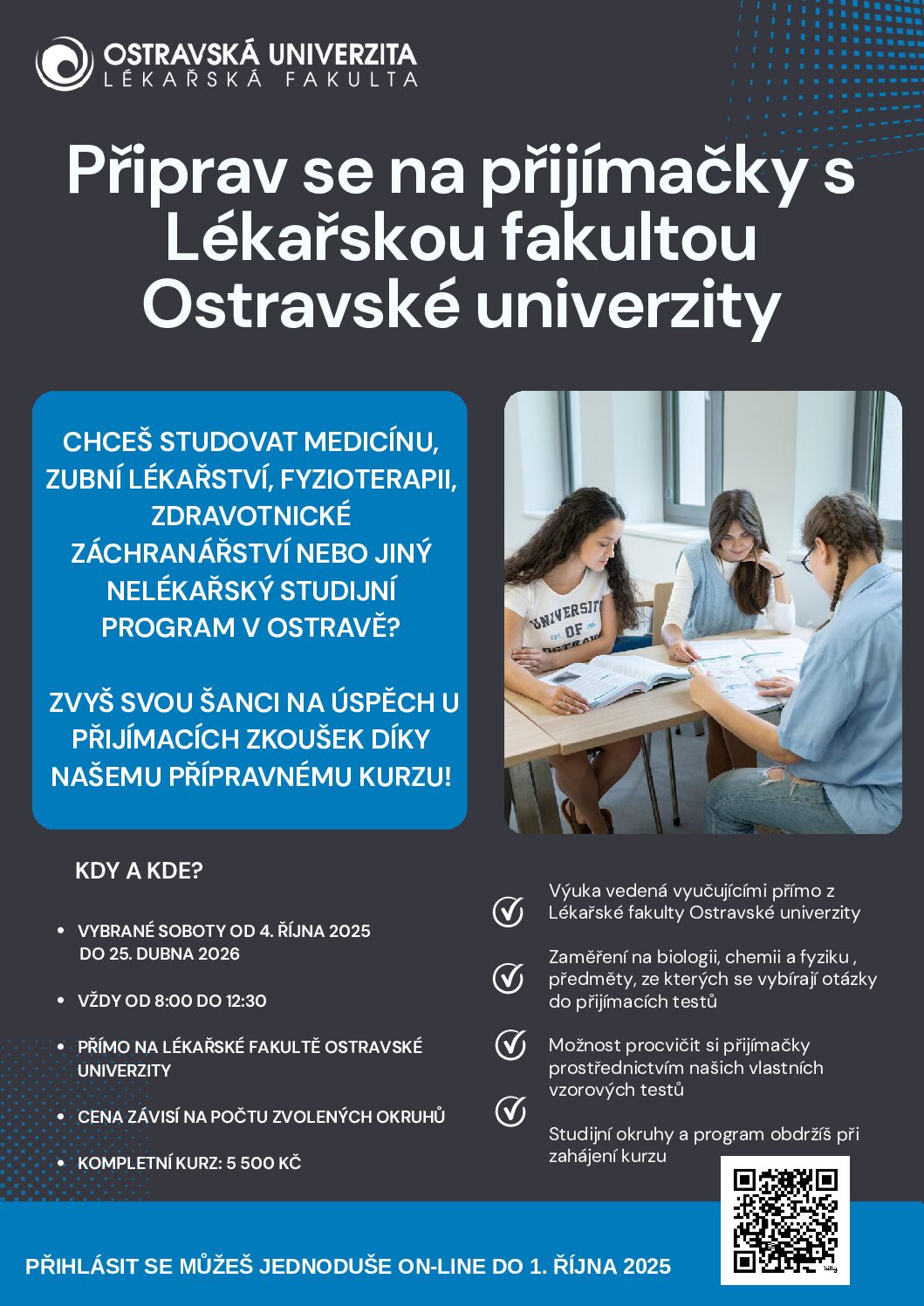 Lékařská fakulta OU pořádá vlastní přípravné kurzy k přijímacím zkouškám
