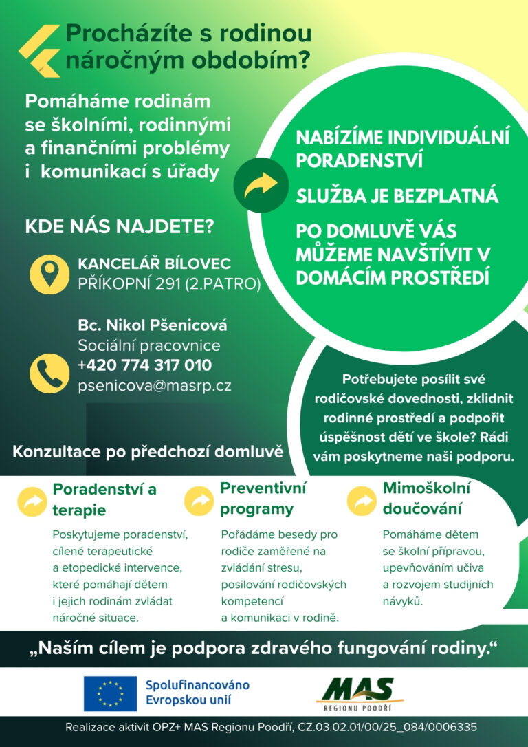Informace o sociálních aktivitách v ORP Bílovec